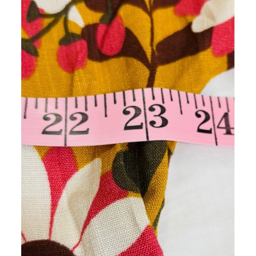 LuLaRoe Womens Dress Size‎ XL Lorene Dolman Midi Yellow Pink Floral Pockets NWT - Picture 5 of 6
